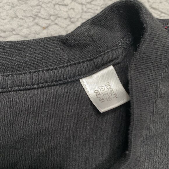 Adidas Men's XL T-shirt Recycled Big Logo Black Cotton S/S Size Extra Large - Picture 5 of 9